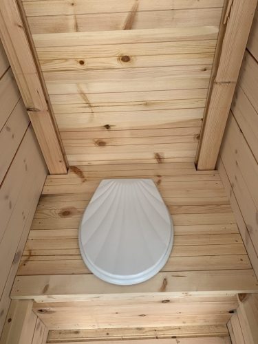 Műanyag ülőkés kerti WC