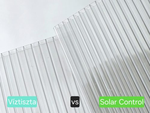 Solar Control IR Ultra+ polikarbonát lemez, 4 kamrás, két oldalon UV védett, 10mm